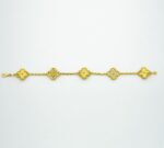 [Eternal Jewelry]CLOVER BRACELET 5 MOTIFS GOLD DIAMOND - Image 5