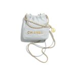 CHANEL 22 MINI HANDBAG LIGHT BLUE - Image 4