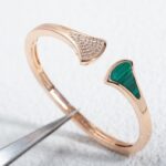 [Eternal Jewelry]DREAM BRACELET OPEN MALACHITE PINK GOLD - Image 3