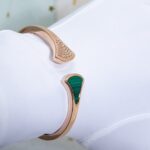 [Eternal Jewelry]DREAM BRACELET OPEN MALACHITE PINK GOLD - Image 8