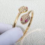 [Eternal Jewelry]SERPENTI BRACELET PINK GOLD DIAMOND DOUBLE SNAKE - Image 3
