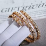 [Eternal Jewelry]SERPENTI BRACELET PINK GOLD DIAMOND DOUBLE ROW - Image 4