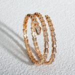 [Eternal Jewelry]SERPENTI BRACELET PINK GOLD DIAMOND DOUBLE ROW - Image 5