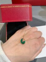 [Eternal Jewelry]AMULETTE ROSE GOLD MALACHITE NECKLACE - Image 5