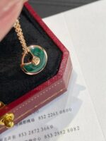 [Eternal Jewelry]AMULETTE ROSE GOLD MALACHITE NECKLACE - Image 3