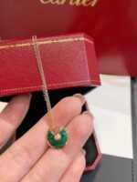 [Eternal Jewelry]AMULETTE ROSE GOLD MALACHITE NECKLACE - Image 4