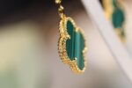 [Eternal Jewelry]CLOVER EARRINGS GOLD MALACHITE DIAMOND 3 MOTIF - Image 9