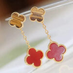 [Eternal Jewelry]CLOVER  2 MOTIF  TIGER EYE CARNELIAN EARRINGS - Image 3