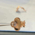 [Eternal Jewelry]CLOVER MEDIUM 1 MOTIFS GRAY MOP  DIAMOND EARRINGS - Image 6