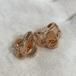 [Eternal Jewelry]CLOVER MEDIUM 1 MOTIFS CARNELIAN  DIAMOND earrings - Image 4