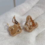 [Eternal Jewelry]CLOVER MEDIUM 1 MOTIFS CARNELIAN  DIAMOND earrings - Image 5