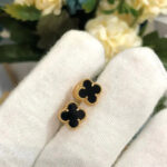 [Eternal Jewelry]CLOVER MINI 9.5MM BLACK MOP EARRINGS - Image 2