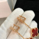 [Eternal Jewelry]CLOVER 2 MOTIF  LASER CARNELIAN EARRINGS - Image 6