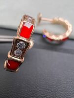 [Eternal Jewelry]SERPENTI CARNELIAN PINK GOLD EARRINGS - Image 3