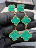 [Eternal Jewelry]CLOVER MALACHITE 3 MOTIFS GOLD - Image 3