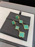 [Eternal Jewelry]CLOVER MALACHITE 3 MOTIFS GOLD - Image 8