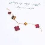 [Eternal Jewelry]CLOVER BRACELET 5 MOTIFS CARNELIAN TIGER EYE - Image 3