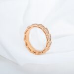 [Eternal Jewelry]SERPENTI RING PINK GOLD DIAMOND PAVED 3MM - Image 3