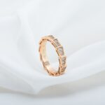 [Eternal Jewelry]SERPENTI RING PINK GOLD DIAMOND PAVED 3MM - Image 4