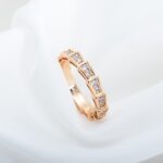 [Eternal Jewelry]SERPENTI RING PINK GOLD DIAMOND PAVED 3MM - Image 5