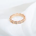 [Eternal Jewelry]SERPENTI RING PINK GOLD DIAMOND PAVED 3MM - Image 7