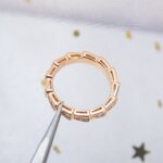 [Eternal Jewelry]SERPENTI RING PINK GOLD DIAMOND PAVED 3MM - Image 10