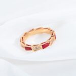 [Eternal Jewelry]SERPENTI RING PINK GOLD CARNELIAN DIAMOND 3MM - Image 3