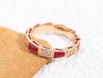 [Eternal Jewelry]SERPENTI RING PINK GOLD CARNELIAN DIAMOND 3MM - Image 5