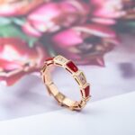 [Eternal Jewelry]SERPENTI RING PINK GOLD CARNELIAN DIAMOND 3MM - Image 6