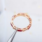 [Eternal Jewelry]SERPENTI RING PINK GOLD CARNELIAN DIAMOND 3MM - Image 7