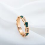 [Eternal Jewelry]SERPENTI RING PINK GOLD MALACHITE DIAMOND 3MM - Image 3