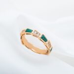 [Eternal Jewelry]SERPENTI RING PINK GOLD MALACHITE DIAMOND 3MM - Image 6