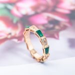 [Eternal Jewelry]SERPENTI RING PINK GOLD MALACHITE DIAMOND 3MM - Image 8