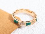 [Eternal Jewelry]SERPENTI RING PINK GOLD MALACHITE DIAMOND 3MM - Image 9