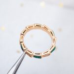 [Eternal Jewelry]SERPENTI RING PINK GOLD MALACHITE DIAMOND 3MM - Image 10