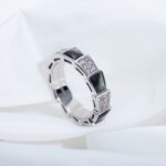 [Eternal Jewelry]SERPENTI RING SILVER DIAMOND BLACK MOP 4MM - Image 4