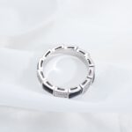 [Eternal Jewelry]SERPENTI RING SILVER DIAMOND BLACK MOP 4MM - Image 7