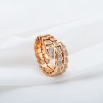 [Eternal Jewelry]SERPENTI RING PINK GOLD DIAMOND DOUBLE ROW - Image 3