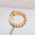 [Eternal Jewelry]SERPENTI RING PINK GOLD DIAMOND DOUBLE ROW - Image 5