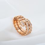 [Eternal Jewelry]SERPENTI RING PINK GOLD DIAMOND DOUBLE ROW - Image 6