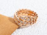 [Eternal Jewelry]SERPENTI RING PINK GOLD DIAMOND DOUBLE ROW - Image 7