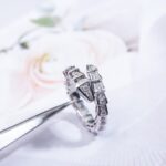 [Eternal Jewelry]SERPENTI RING SILVER DIAMOND PAVED 4MM - Image 9
