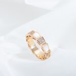 [Eternal Jewelry]SERPENTI RING PINK GOLD MOP DIAMOND PAVED 4MM - Image 4