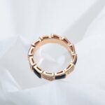[Eternal Jewelry]SERPENTI RING PINK GOLD BLACK MOP DIAMOND PAVED 4MM - Image 7