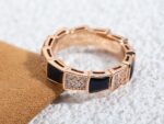 [Eternal Jewelry]SERPENTI RING PINK GOLD BLACK MOP DIAMOND PAVED 4MM - Image 8