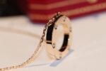 [Eternal Jewelry]LOVE NECKLACE 16MM 6 DIAMONDS PINK GOLD - Image 4
