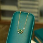 [Eternal Jewelry]SUN MALACHITE 1 DIAMOND PINK GOLD BRACELET - Image 7