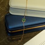 [Eternal Jewelry]SUN MALACHITE 1 DIAMOND PINK GOLD BRACELET - Image 8