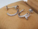 [Eternal Jewelry]JUSTE EARRINGS 12.75MM SILVER DIAMOND - Image 4