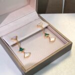 [Eternal Jewelry]DREAM EARRINGS 3 MOTIFS MALACHITE MOP PINK GOLD - Image 3